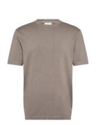 Eco Vero S/S O-Neck Tee Tops T-shirts Short-sleeved Beige Lindbergh