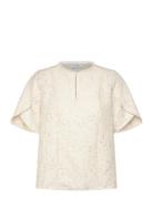 Lr-Kana Tops Blouses Short-sleeved Cream Levete Room