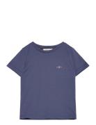 Shield Ss T-Shirt Tops T-shirts Short-sleeved Blue GANT