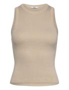 Jaxson-M Tops T-shirts & Tops Sleeveless Beige MbyM