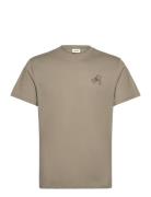 Sdpax Tops T-shirts Short-sleeved Brown Solid