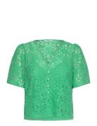 Lea Tops Blouses Short-sleeved Green SUNCOO Paris