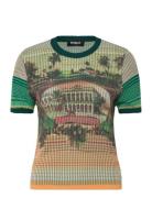 Africa Tops T-shirts & Tops Short-sleeved Green Desigual