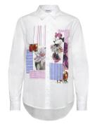 Flowers Minnie Tops Shirts Long-sleeved White Desigual