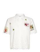 Afrodita Tops Blouses Short-sleeved White Desigual