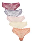 Lace String 5-Pack Stringit Alusvaatteet Multi/patterned Missya