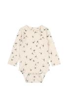 Body L/S Printed Bodies Long-sleeved Beige Petit Piao