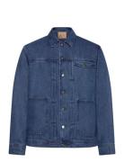 Cade Washed Indigo Denim Farkkutakki Denimtakki Blue Rue De Tokyo