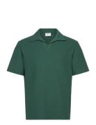 Regular-Fit Textured Polo Shirt Tops T-shirts Short-sleeved Green Mang...