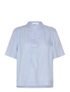 Lr-Naja Tops Blouses Short-sleeved Blue Levete Room