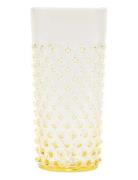 Hobnail Long Drink Home Tableware Glass Drinking Glass Yellow Anna Von...