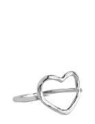 Organic Heart Ring Sormus Korut Silver Enamel Copenhagen