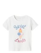 Nmfvix Ss Top Tops T-shirts Short-sleeved White Name It