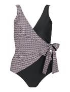 Monaco 3 Colour Swimsuit Uimapuku Uima-asut Black Missya