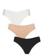 Seamless String W Lace 3-Pack Stringit Alusvaatteet Beige Missya