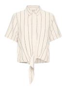 Ihlinno Sh2 Tops Shirts Short-sleeved Beige ICHI