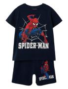 Nmmmus Spider Ss Nightset Mar Pyjamasetti Pyjama Navy Name It