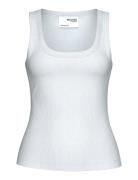 Slfanna U-Neck Tank Top Noos Tops T-shirts & Tops Sleeveless White Sel...