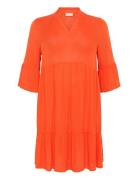 Kcmariana Ami Dress Lyhyt Mekko Orange Kaffe Curve