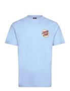 Wagon Dot Chest T-Shirt Tops T-shirts Short-sleeved Blue Santa Cruz