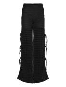 Den Black Trousers Bottoms Trousers Flared Black ALOHAS