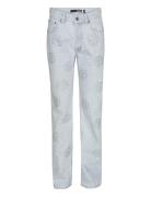 Washed Twill Stud Jeans Bottoms Jeans Straight-regular Blue ROTATE Bir...