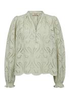 Mmtazzin Caza Blouse Tops Blouses Long-sleeved Green MOS MOSH