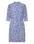 Reg Floral Print Ss Shirt Dress Lyhyt Mekko Blue GANT