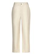 Dante6-Axelle Metallic Straight Cropped Jeans Bottoms Jeans Straight-r...