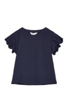 Short-Sleeved Cotton T-Shirt Tops T-shirts Short-sleeved Navy Mango