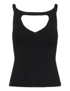 Temis Black Tricot Top Tops T-shirts & Tops Sleeveless Black ALOHAS
