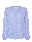 Fqselia-Blouse Tops Blouses Long-sleeved Blue FREE/QUENT
