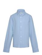Cotton Linen Bd Ls Shirt Tops Shirts Long-sleeved Shirts Blue GANT