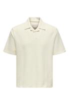 Onsmales Reg 335 Ss Resort Shirt Tops Polos Short-sleeved Cream ONLY &...