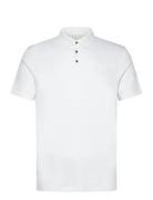 Ss Supima Chest Emb Polo Tops Polos Short-sleeved White Calvin Klein