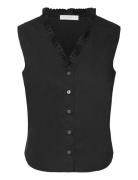 Nilly Solid Top Tops Blouses Sleeveless Black BUSNEL