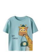 Nmmhelge Ss Nreg Top Pb Tops T-shirts Short-sleeved Blue Name It