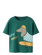 Nmmhelge Ss Nreg Top Pb Tops T-shirts Short-sleeved Green Name It