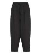 Ihlinno Pa Barrel Bottoms Trousers Straight Leg Black ICHI
