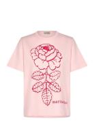 Erna Vihkiruusu Placement Tops T-shirts & Tops Short-sleeved Pink Mari...