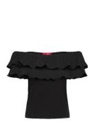 Flouncecras Top Tops Blouses Sleeveless Black Cras