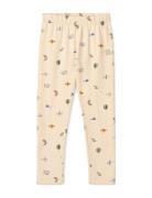 Marie Printed Leggings Bottoms Leggings Beige Liewood