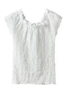 Nkfhalisse Ss Short Top Tops T-shirts Short-sleeved White Name It