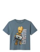 Nkmmacro Gotg Nreg Ss Top Box Mar Tops T-shirts Short-sleeved Blue Nam...