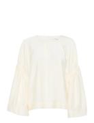 Gzmalloon Blouse Tops Blouses Long-sleeved Cream Gestuz