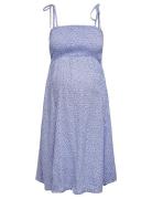 Olmzally Life Singlet Dress Aop Polvipituinen Mekko Blue Only Maternit...