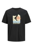 Jjbarbados Tee Ss Crew Neck Tops T-shirts Short-sleeved Black Jack & J...
