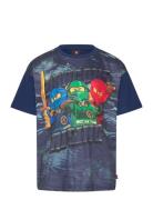 Lwtaffy 302 - T-Shirt S/S Tops T-shirts Short-sleeved Navy LEGO Kidswe...
