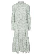 Yasvips Ls Long Shirt Dress S. Polvipituinen Mekko Green YAS