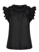 Cmnatuli-Shirt Tops Blouses Sleeveless Black Copenhagen Muse